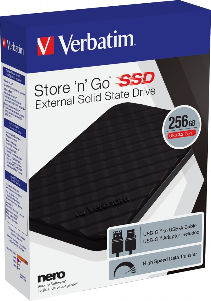 Verbatim Store 'n' Go draagbare SSD USB 3.2 Gen 1 256GB - Afbeelding 2