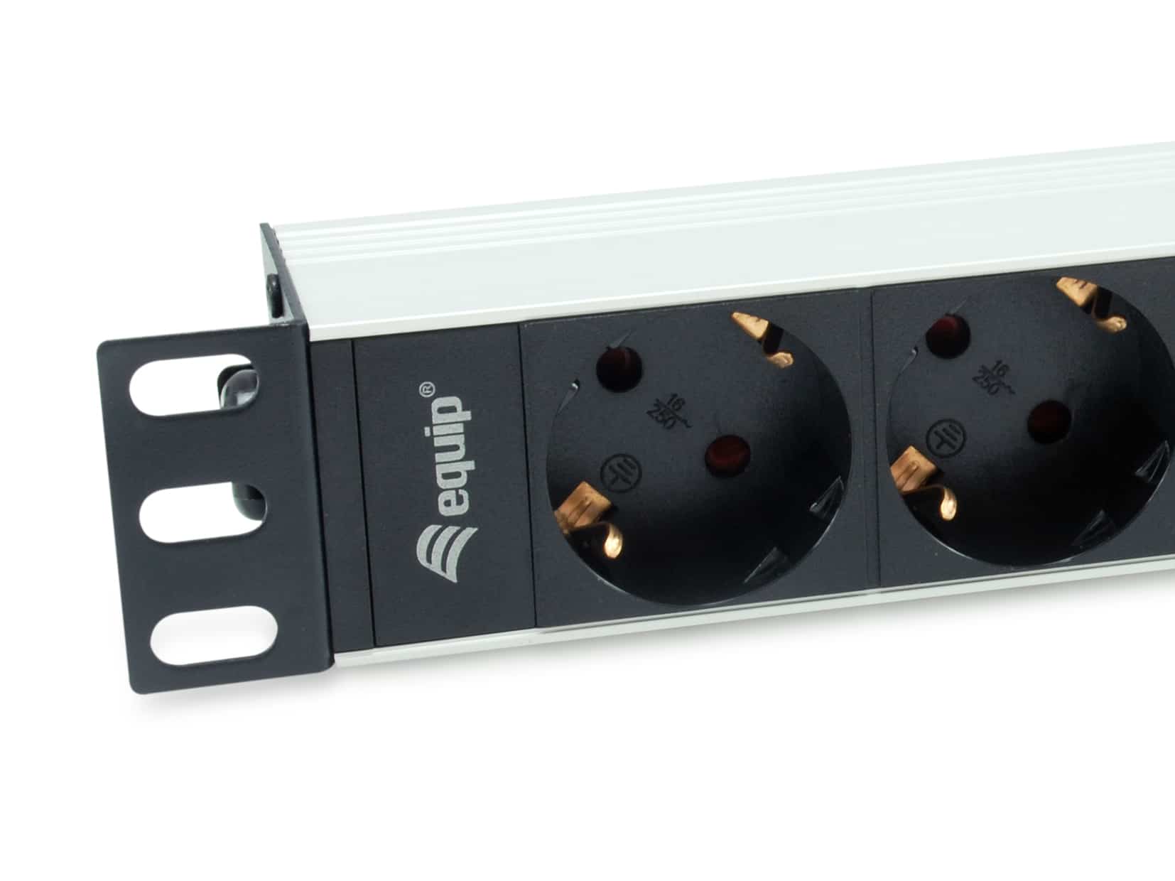 Equip 333311 energiedistributie 4 AC-uitgang(en) 1U Zwart, Zilver - Afbeelding 3