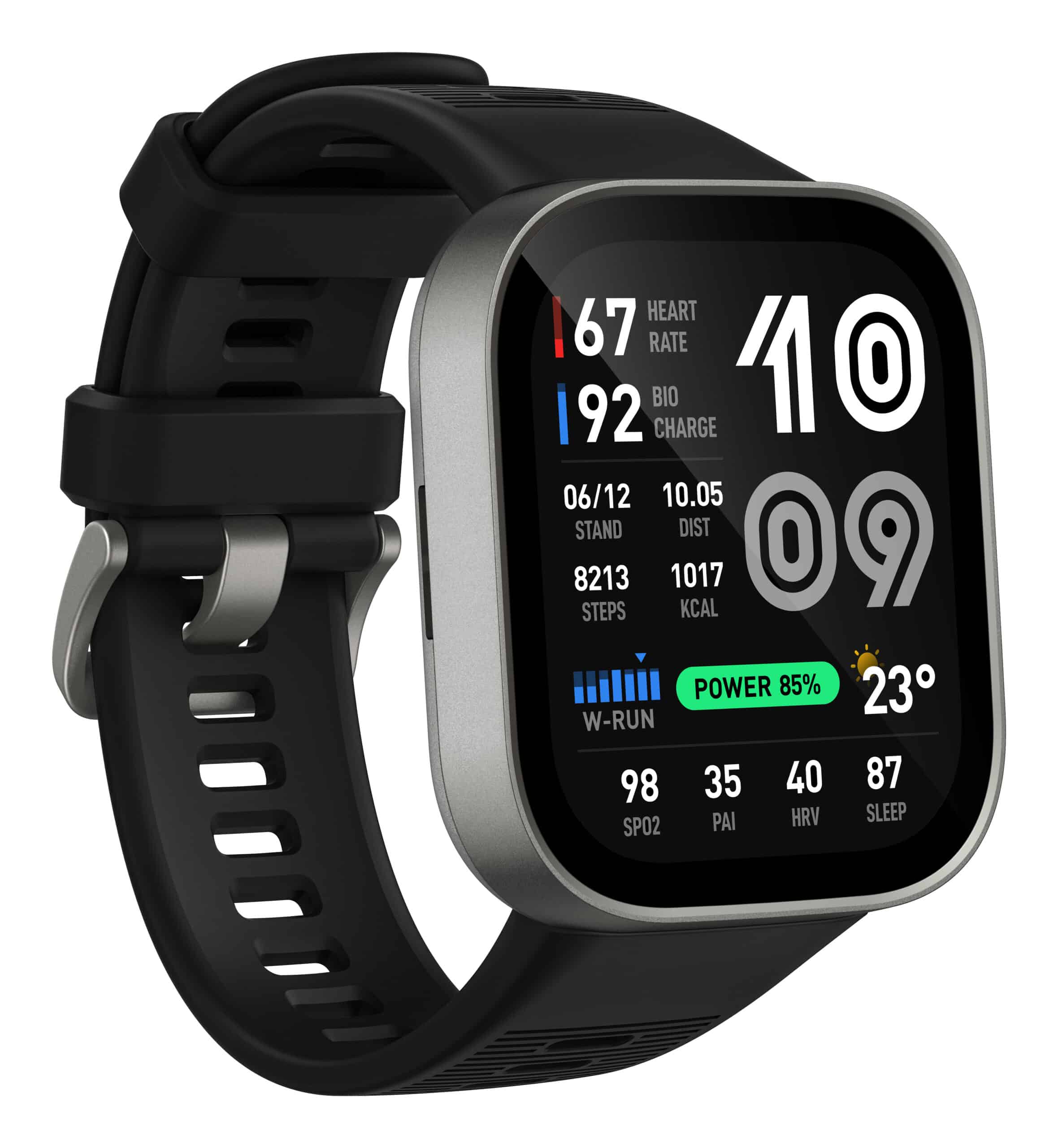 Amazfit Bip Max 5,26 cm (2.07") AMOLED Digitaal 432 x 514 Pixels Touchscreen Zilver Wifi GPS - Afbeelding 6