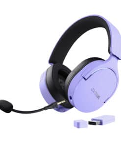 Trust GXT 491P Fayzo Gaming Headset – Bedraad + draadloos – USB-A + Bluetooth – Zwart/Paars