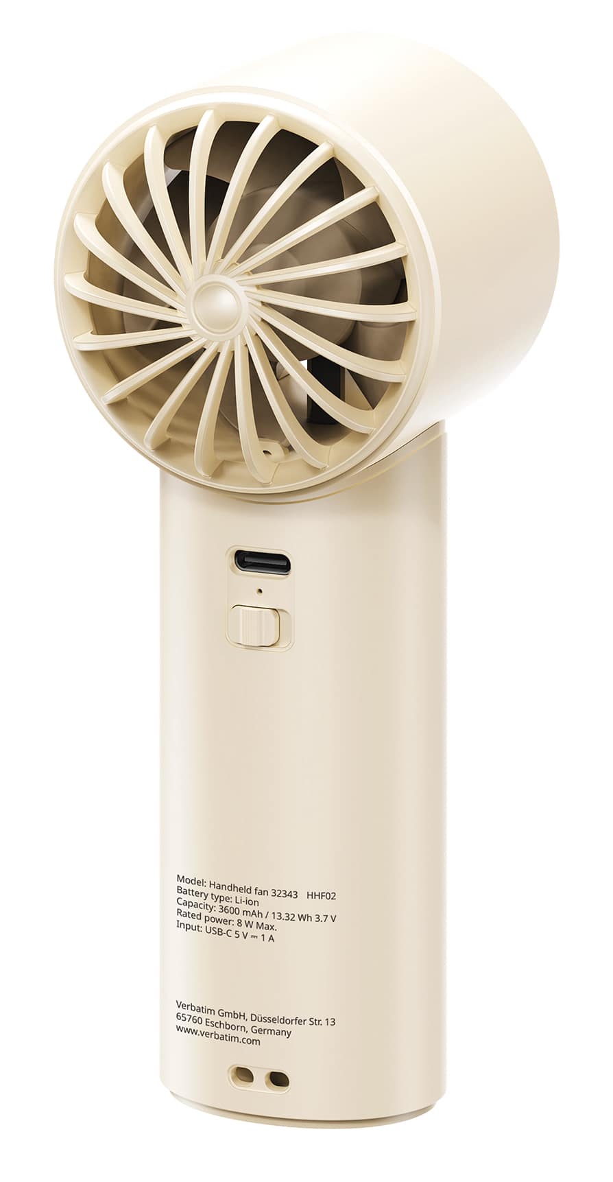 Verbatim Cool 'n' Go Ice Touch Handventilator - Wit/Zilver - Afbeelding 3