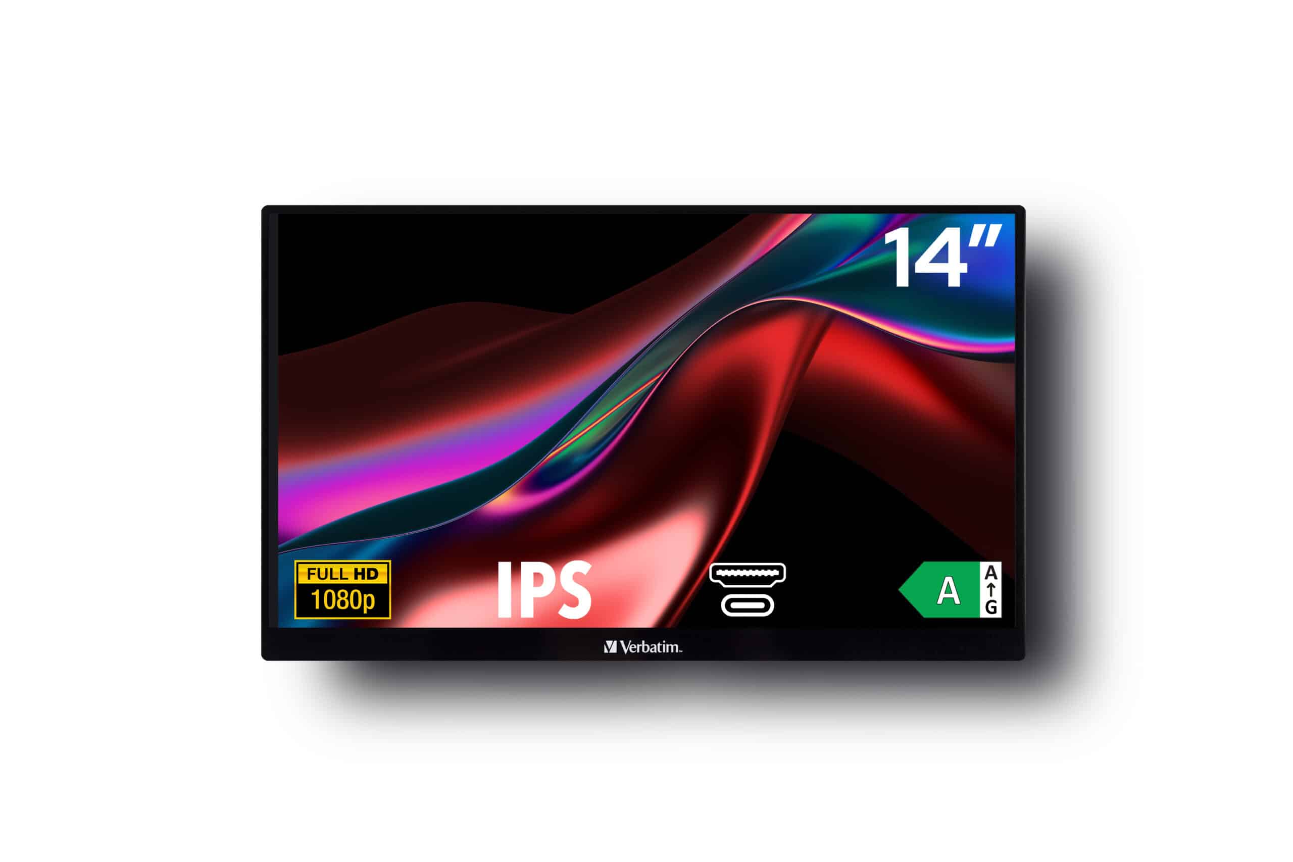 Verbatim 49590 computer monitor 35,6 cm (14") 1920 x 1080 Pixels Full HD LCD Zwart - Afbeelding 2