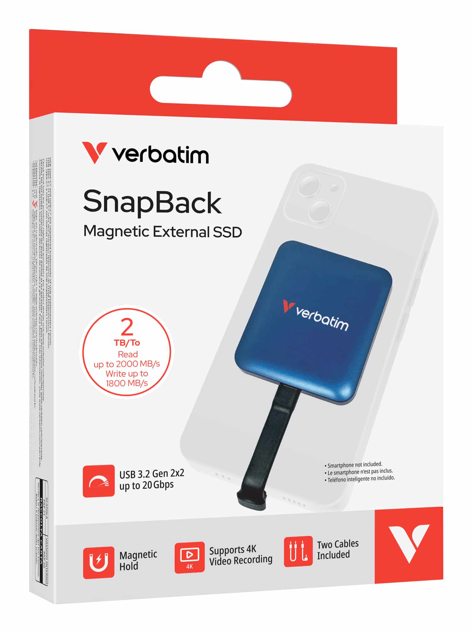Verbatim Snapback SSD 2TB Blauw Metallic - Afbeelding 3