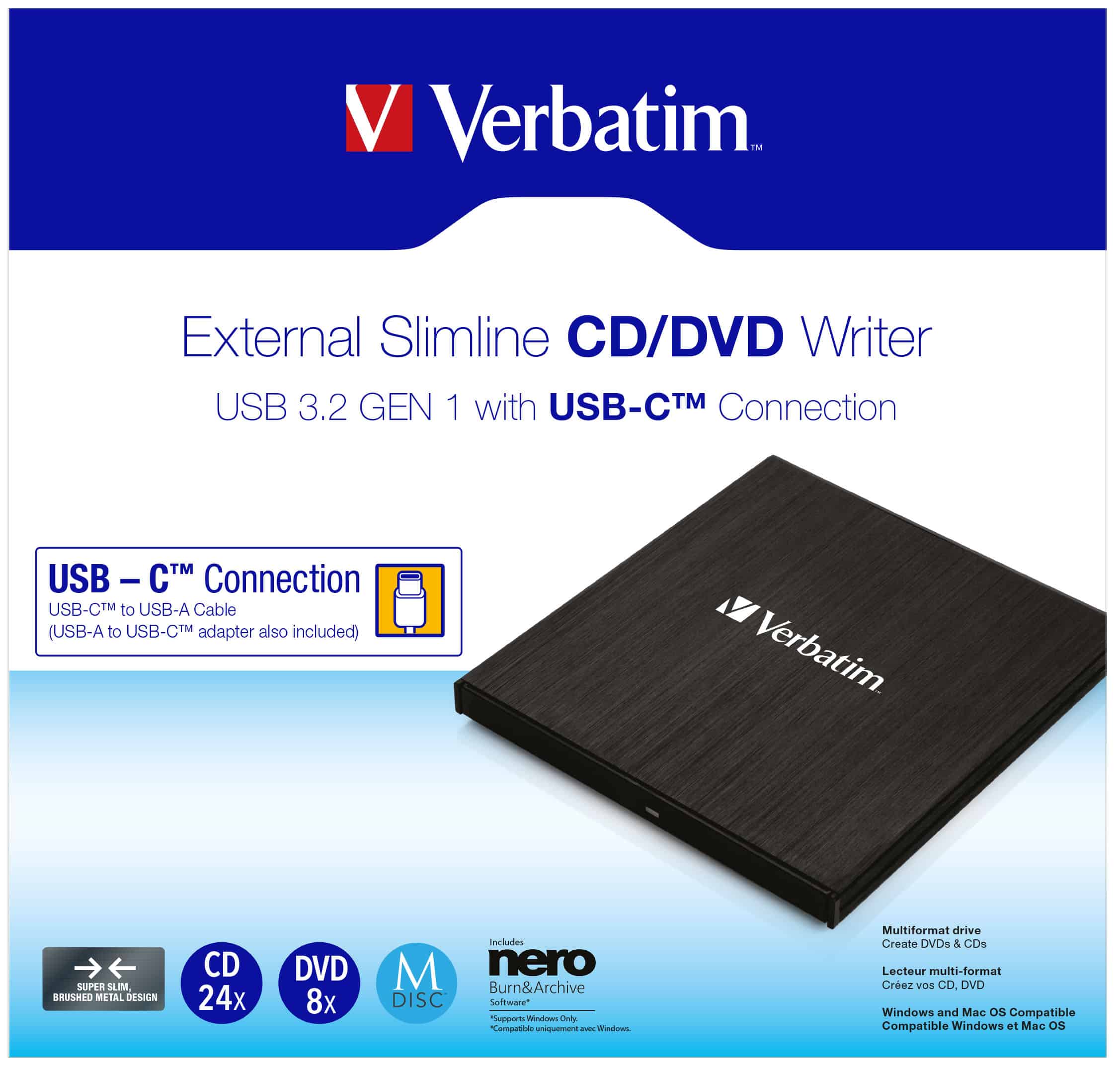 Verbatim 43886 optisch schijfstation DVD±RW Zwart - Afbeelding 3