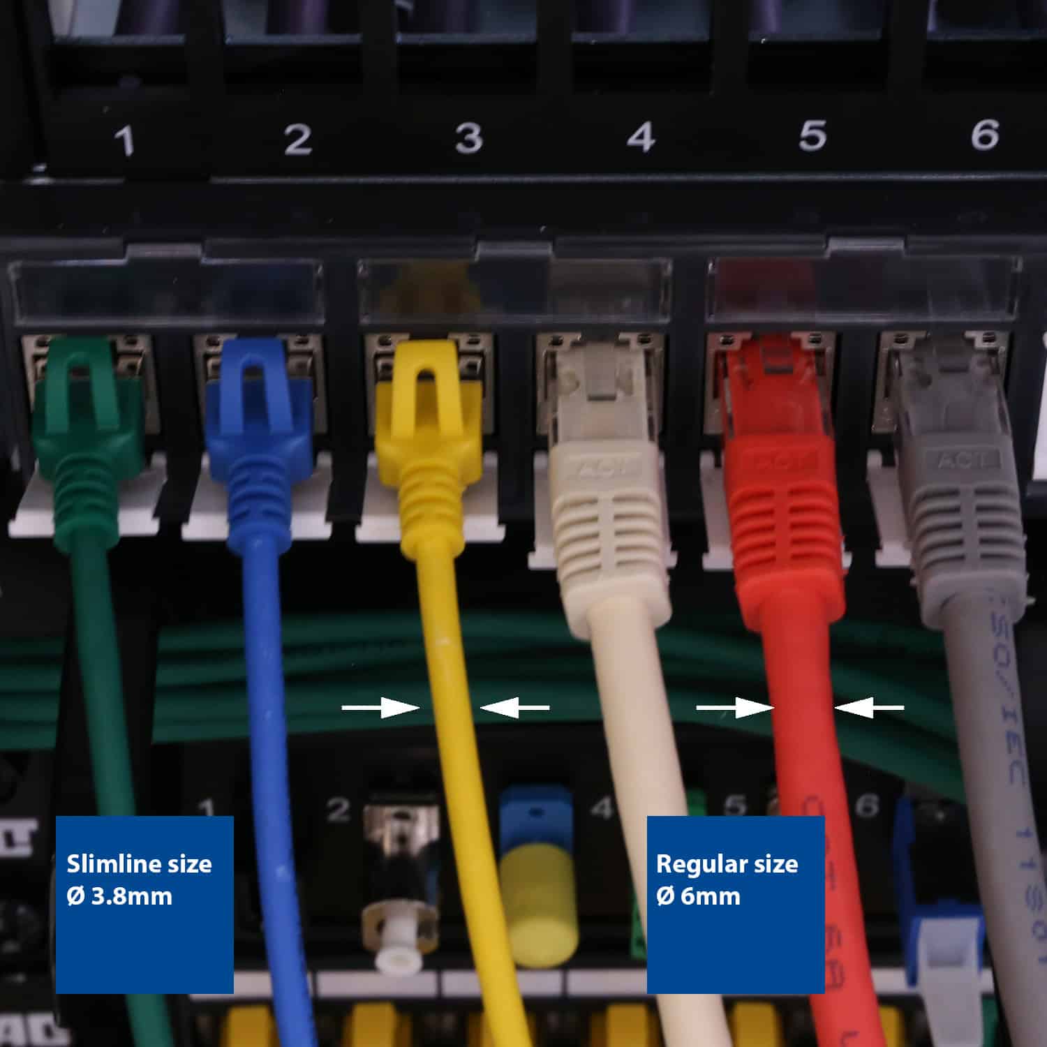 ACT Zwarte 0,25 meter LSZH U/FTP CAT6A datacenter slimline patchkabel snagless met RJ45 connectoren - Afbeelding 8