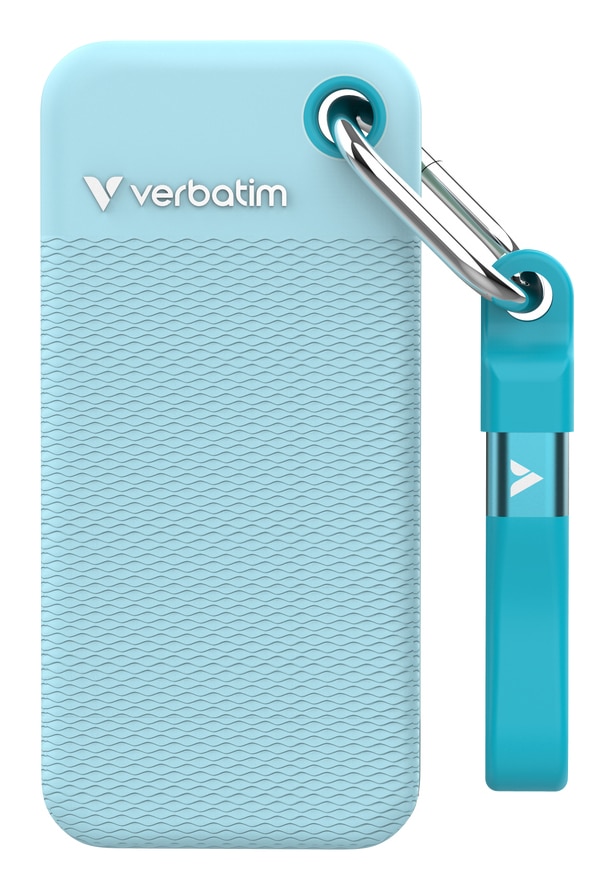 Verbatim Pocket SSD - Zomereditie Polar Blue met 2 rubberen hoezen (Zwart & Polar Blue) - 1TB