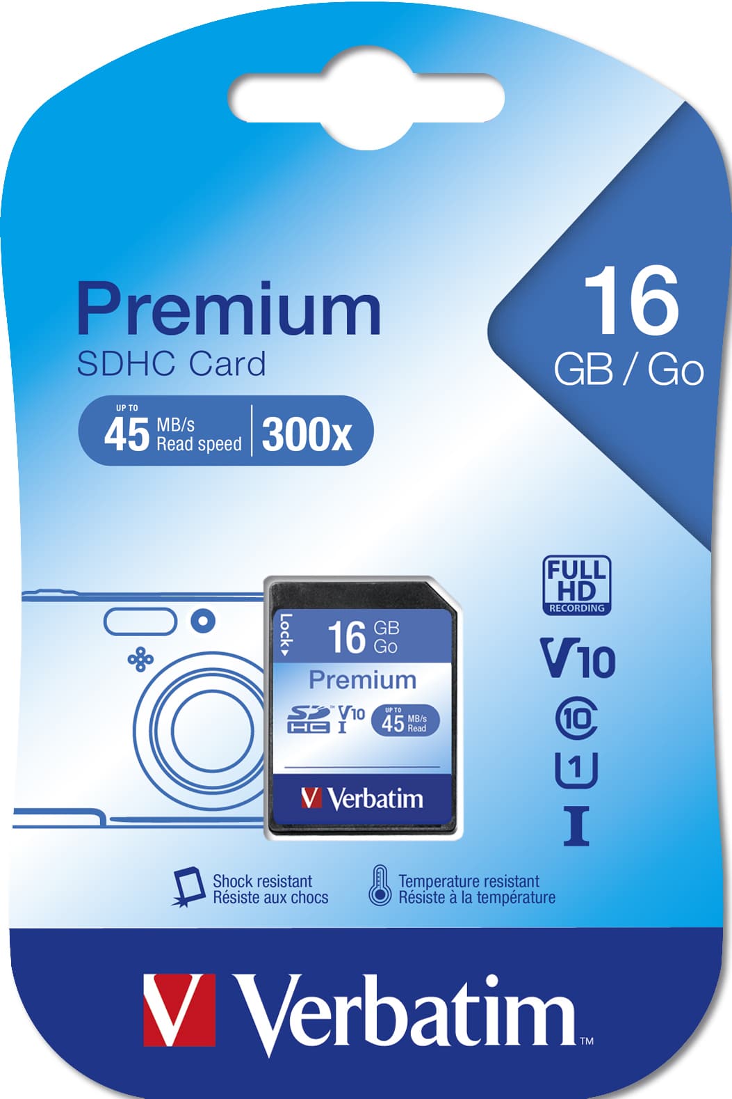 Verbatim Premium 16 GB SDHC Klasse 10