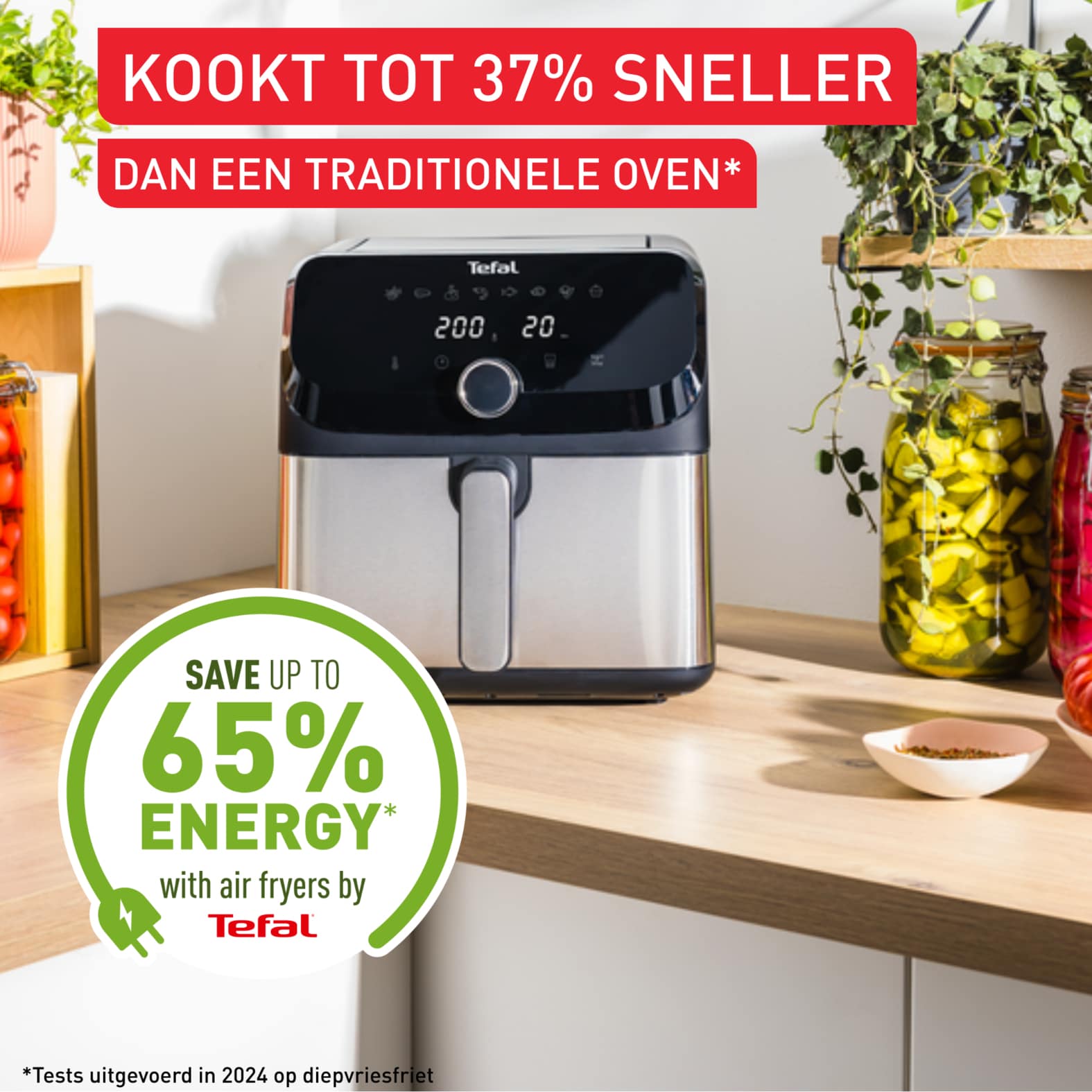 Tefal Easy Fry Mega EY855D Air fryer - 8 programma's - 7,5 L - Afbeelding 3
