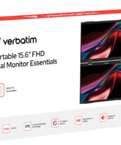 Verbatim Portable 15.6" FHD Dual Monitor Essentials Draagbare monitor Zwart 39,6 cm (15.6") LCD 1920 x 1080 Pixels - Afbeelding 3