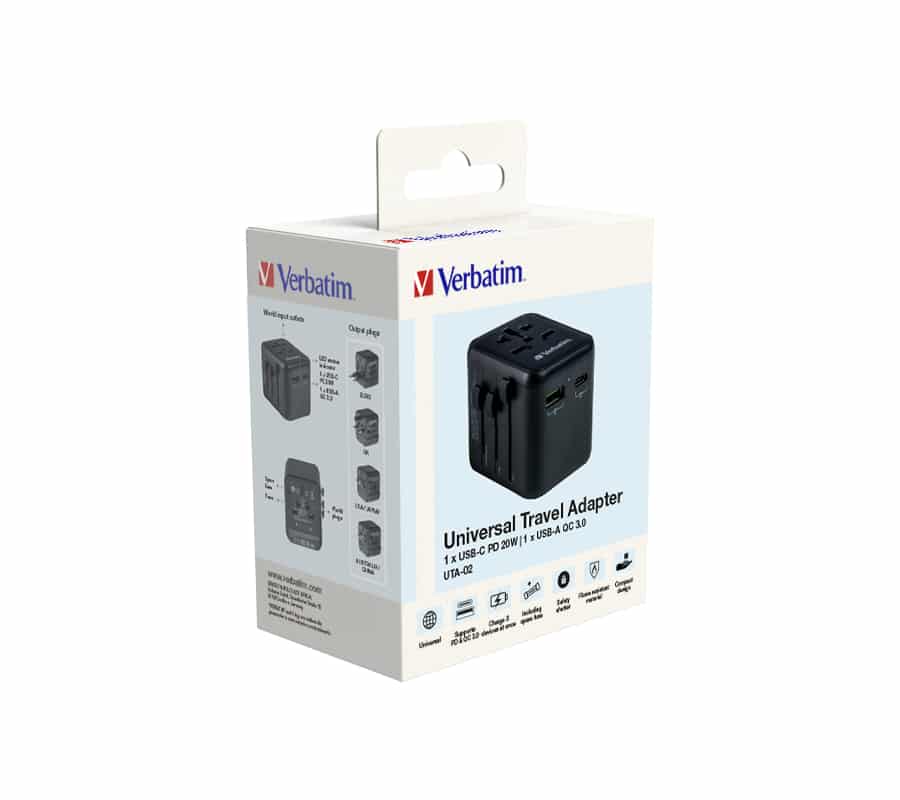 Verbatim 49544 netstekker adapter Universeel Zwart - Afbeelding 7