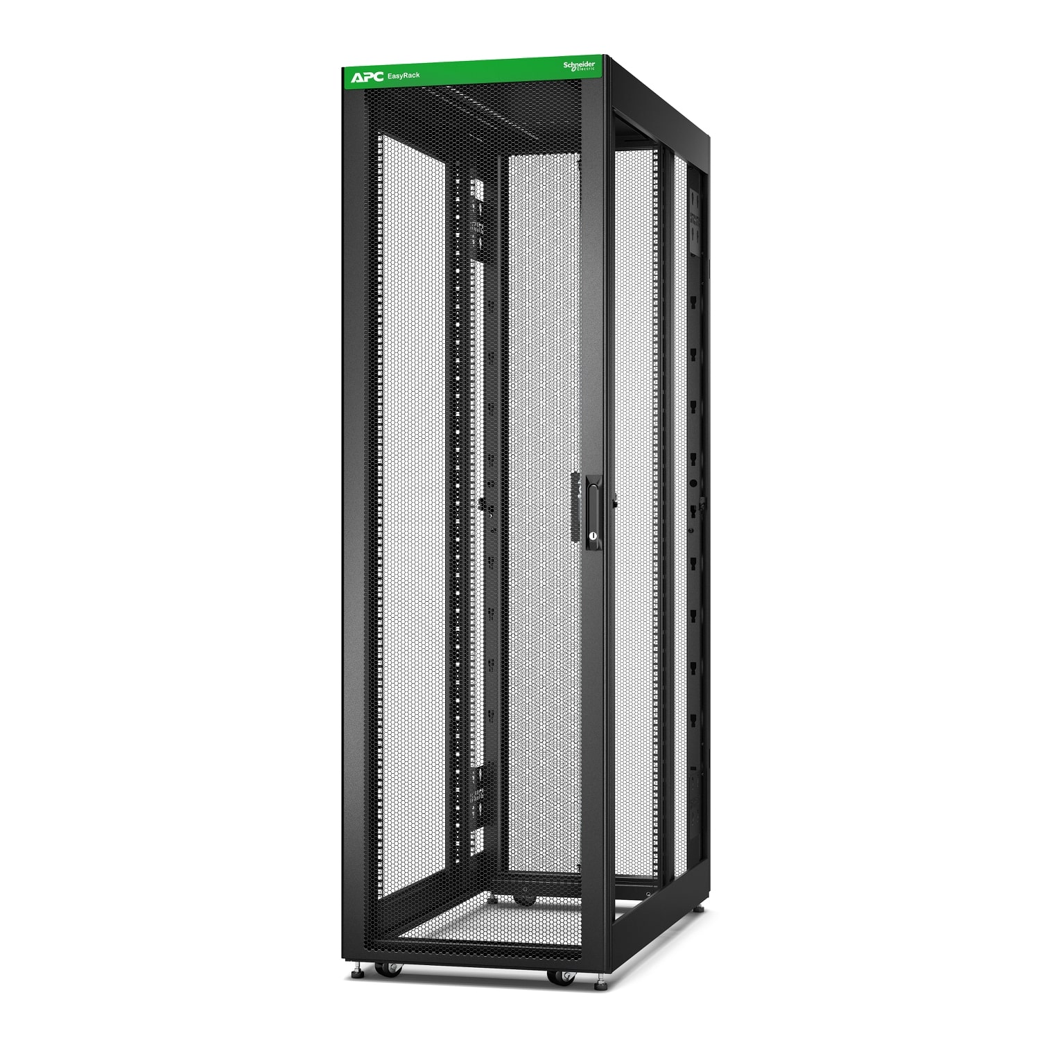 APC Easy Rack 600mm/42U/1200mm , with Roof, castors,feet and 4 Brackets, No Side panels,Bottom, black - Afbeelding 3