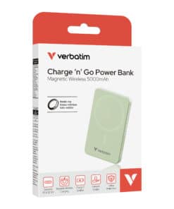 Verbatim Charge 'n' Go Essentials Magnetische draadloze powerbank 5000 mAh Groen - Afbeelding 4