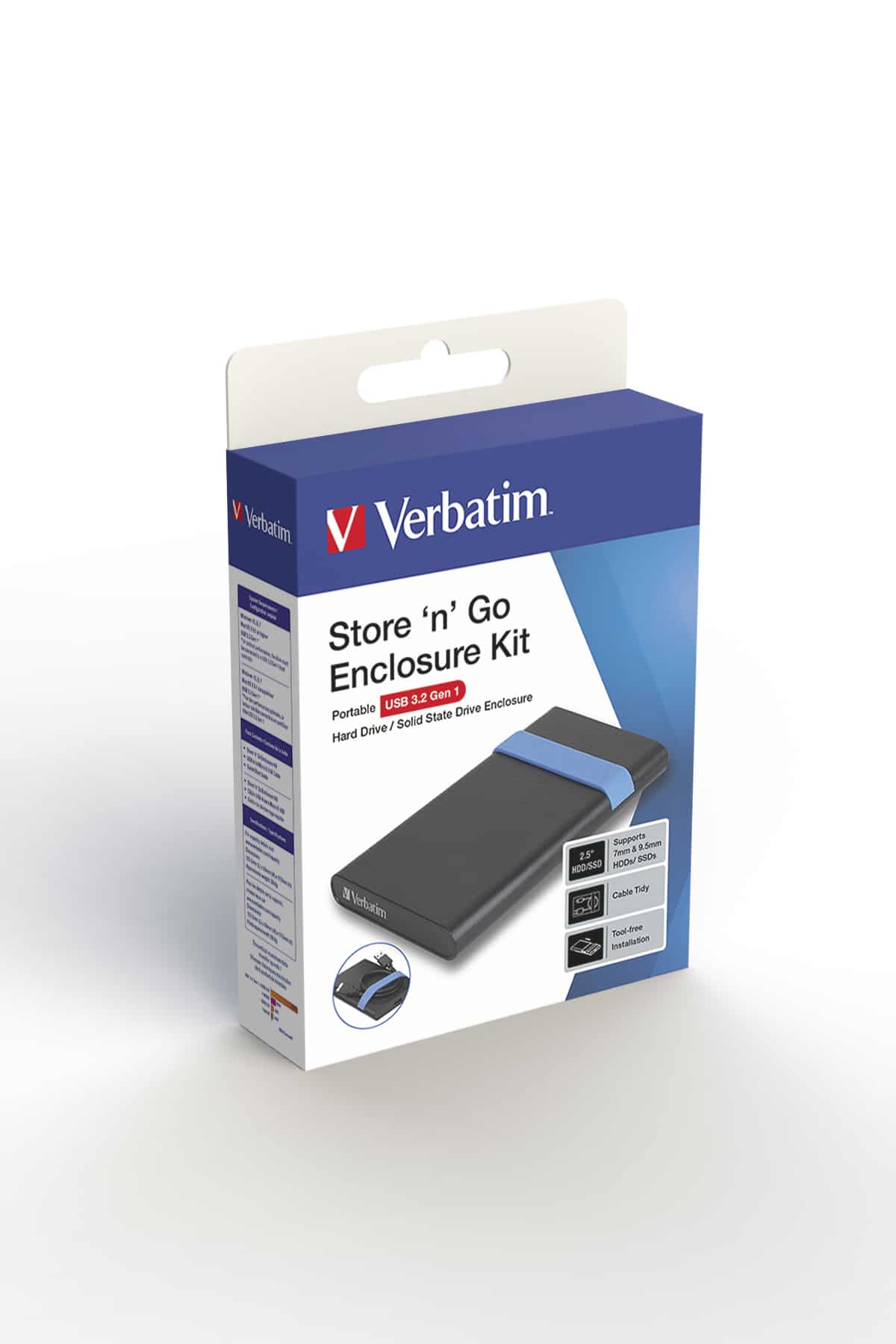 Verbatim Store'N'Go Enclosure Kit HDD-/SSD-behuizing Zwart, Blauw 2.5" - Afbeelding 3
