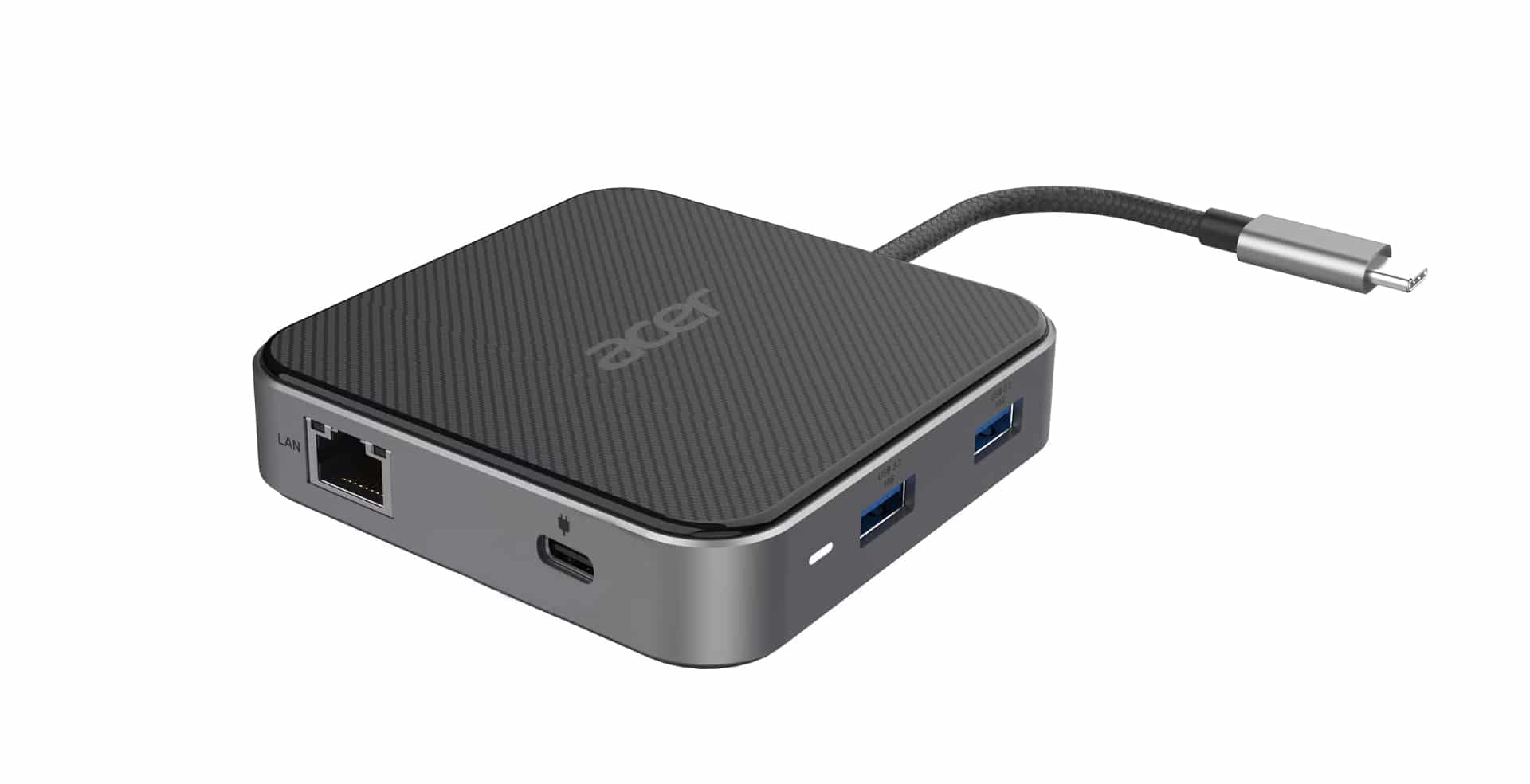 Acer 7-in-1 USB 4 Dongle Bedraad USB4 Zwart, Zilver - Afbeelding 3