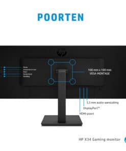HP X34 WQHD computer monitor 86,4 cm (34") 3440 x 1440 Pixels Wide Quad HD - Afbeelding 5