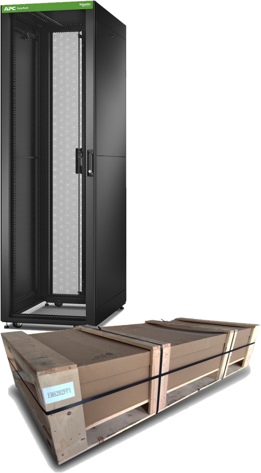 APC NetShelter Easy ER6202FP1 - 42U/HE, 600mm(b) x 1000mm(d) 19" IT rack, met zijpanelen, ongemonteerd - Afbeelding 6