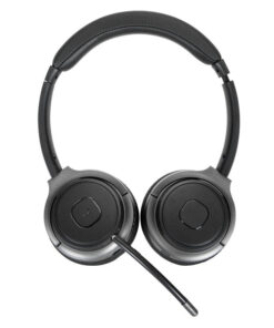 Targus AEH104GL hoofdtelefoon/headset Bedraad en draadloos Hoofdband Oproepen/muziek USB Type-C Bluetooth Zwart