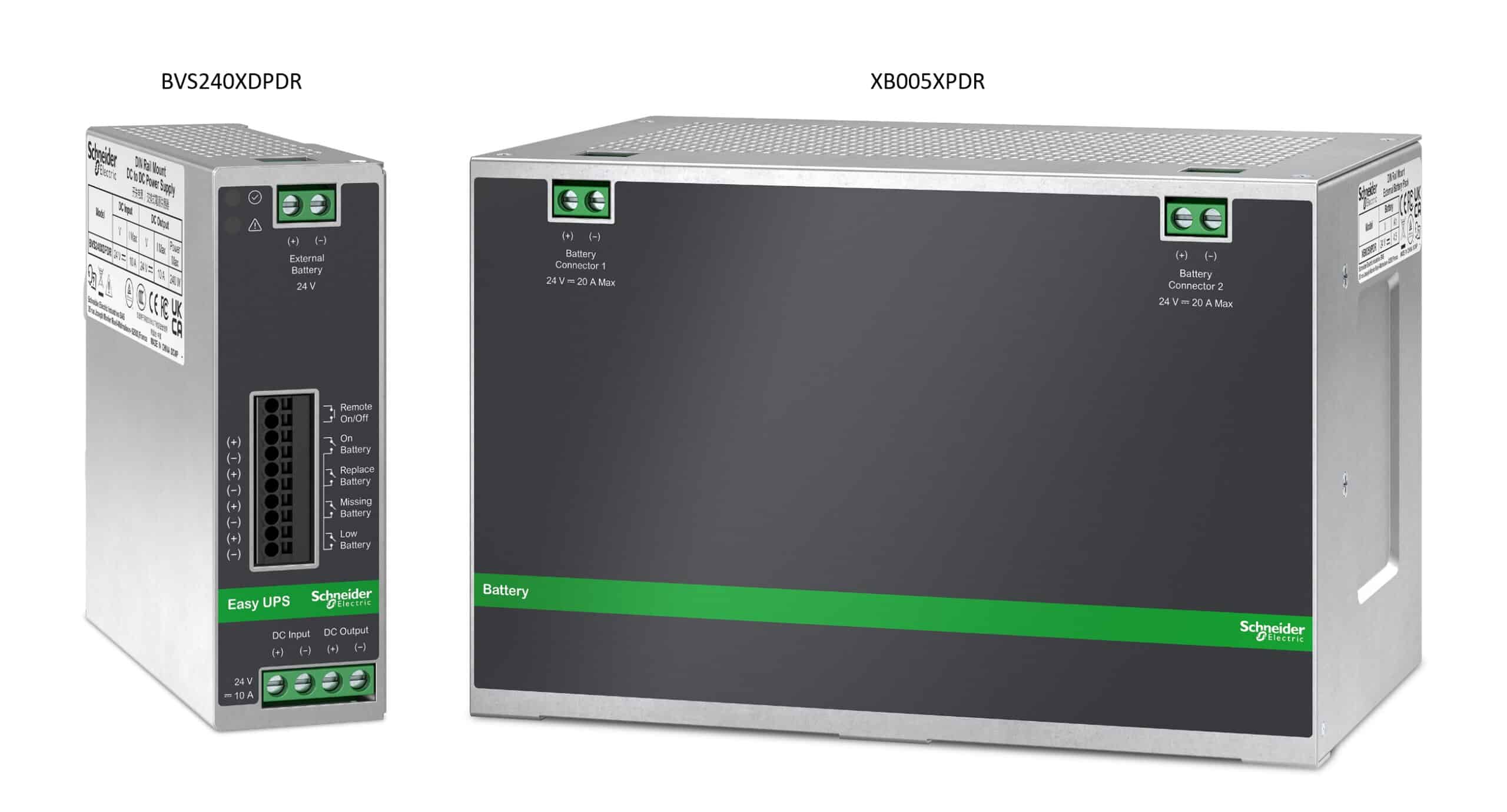 APC BVS240XDPDR 24V DC UPS – 240Watt, 24V, 10A, DIN-Rail montage, Power Module zonder accu Stekkerdoos - Afbeelding 5