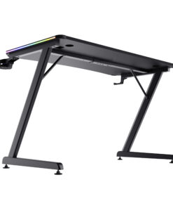 Trust GXT 709 Luminus Gaming Bureau - Gaming bureau – Geïntegreerde RGB-verlichting – Maximale belasting 150 kg – Zwart - Afbeelding 6
