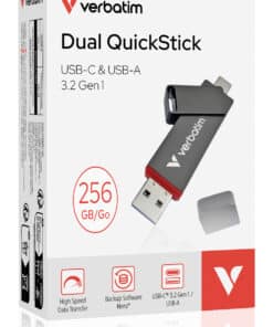 Verbatim Dual QuickStick USB flash drive 256 GB USB Type-A / USB Type-C 3.2 Gen 1 (3.1 Gen 1) Grijs - Afbeelding 2