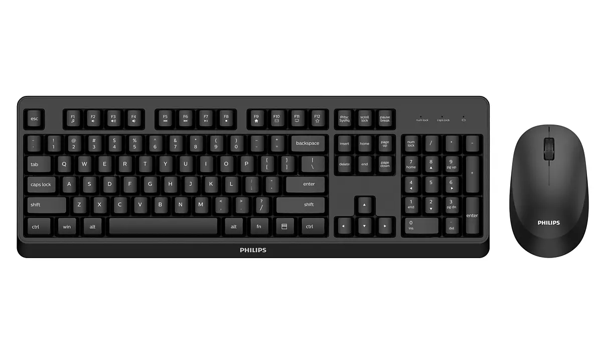 Philips 3000 series SPT6307BL/00 toetsenbord Inclusief muis Kantoor RF Draadloos Zwart