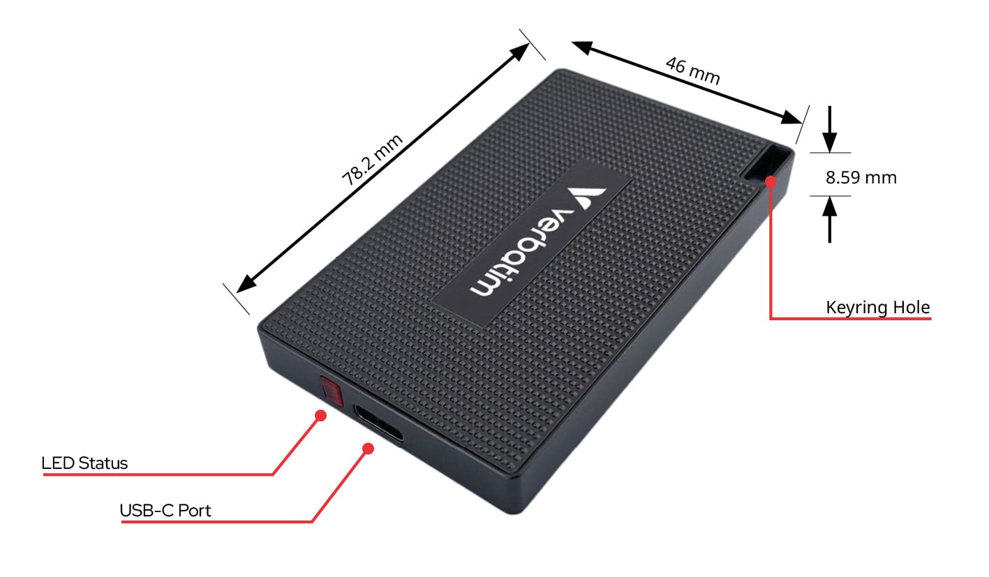 Verbatim Metal Mini SSD USB-C 3.2 Gen 2 1 TB - Afbeelding 3