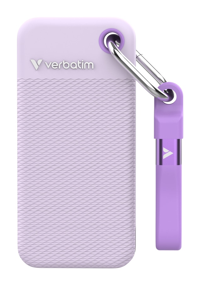 Verbatim Pocket SSD - Zomereditie Paars met 2 rubberen hoezen (wit & paars) - 2TB