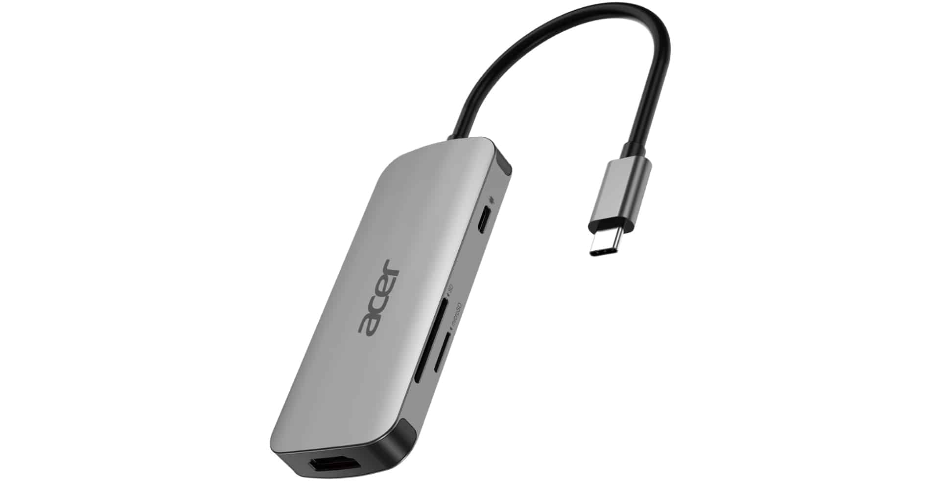 Acer 7in1 Type C Dongle Bedraad USB 3.2 Gen 1 (3.1 Gen 1) Type-C Zilver - Afbeelding 3