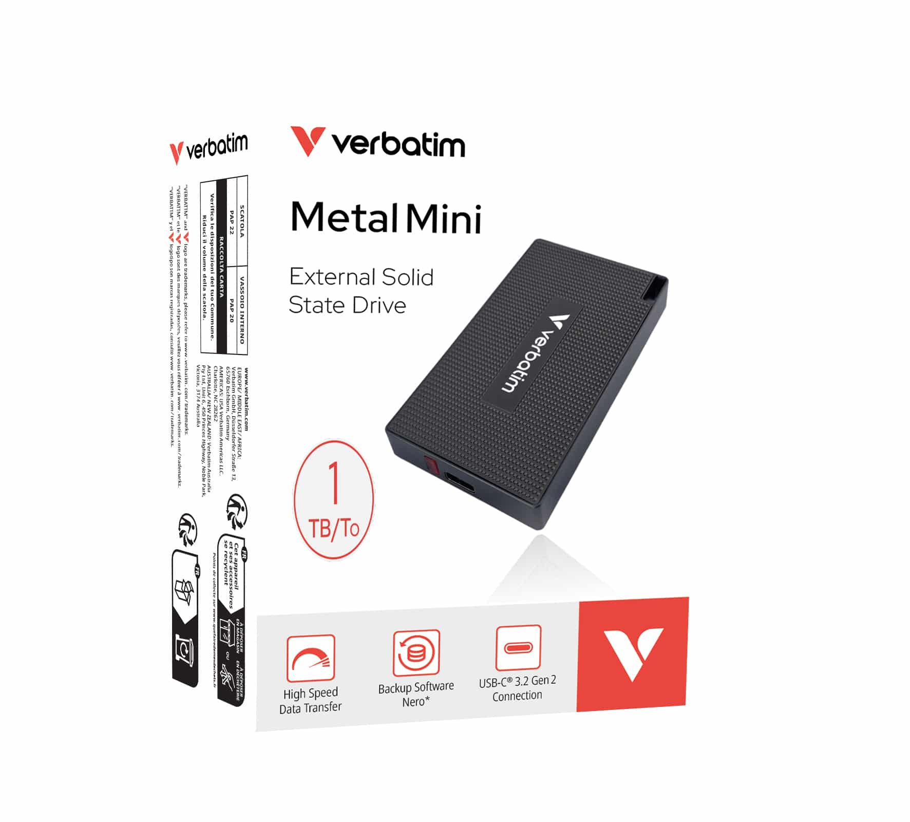 Verbatim Metal Mini SSD USB-C 3.2 Gen 2 1 TB - Afbeelding 2