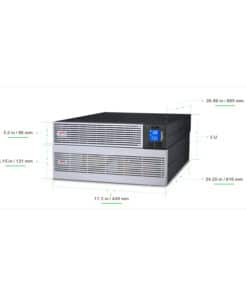 APC Easy UPS On-Line, 6kVA/6kW, Lithium-ion, Rack/Tower 5U, 230V, 1 harde draad (1P+N+E) uitgang, Intelligente kaartsleuf, verlengde runtime, met railkit Stekkerdoos - Afbeelding 8
