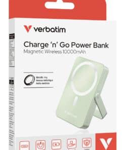 Verbatim Charge 'n' Go Magnetische Draadloze Power Bank 10000 mAh met standaard - Groen - Afbeelding 3