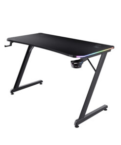 Trust GXT 709 Luminus Gaming Bureau - Gaming bureau – Geïntegreerde RGB-verlichting – Maximale belasting 150 kg – Zwart