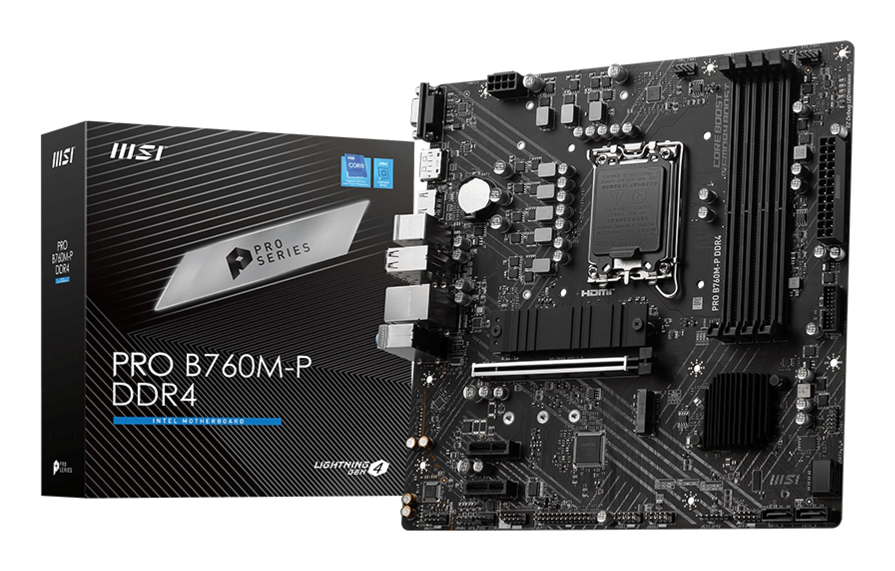 MSI PRO B760M-P DDR4 moederbord Intel B760 LGA 1700 micro ATX