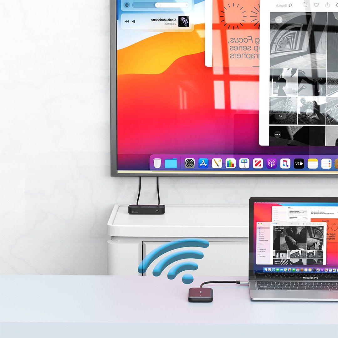 Verbatim Share My Screen 1080 p USB-C draadloze schermadapter met hub WDA-01 - Afbeelding 2