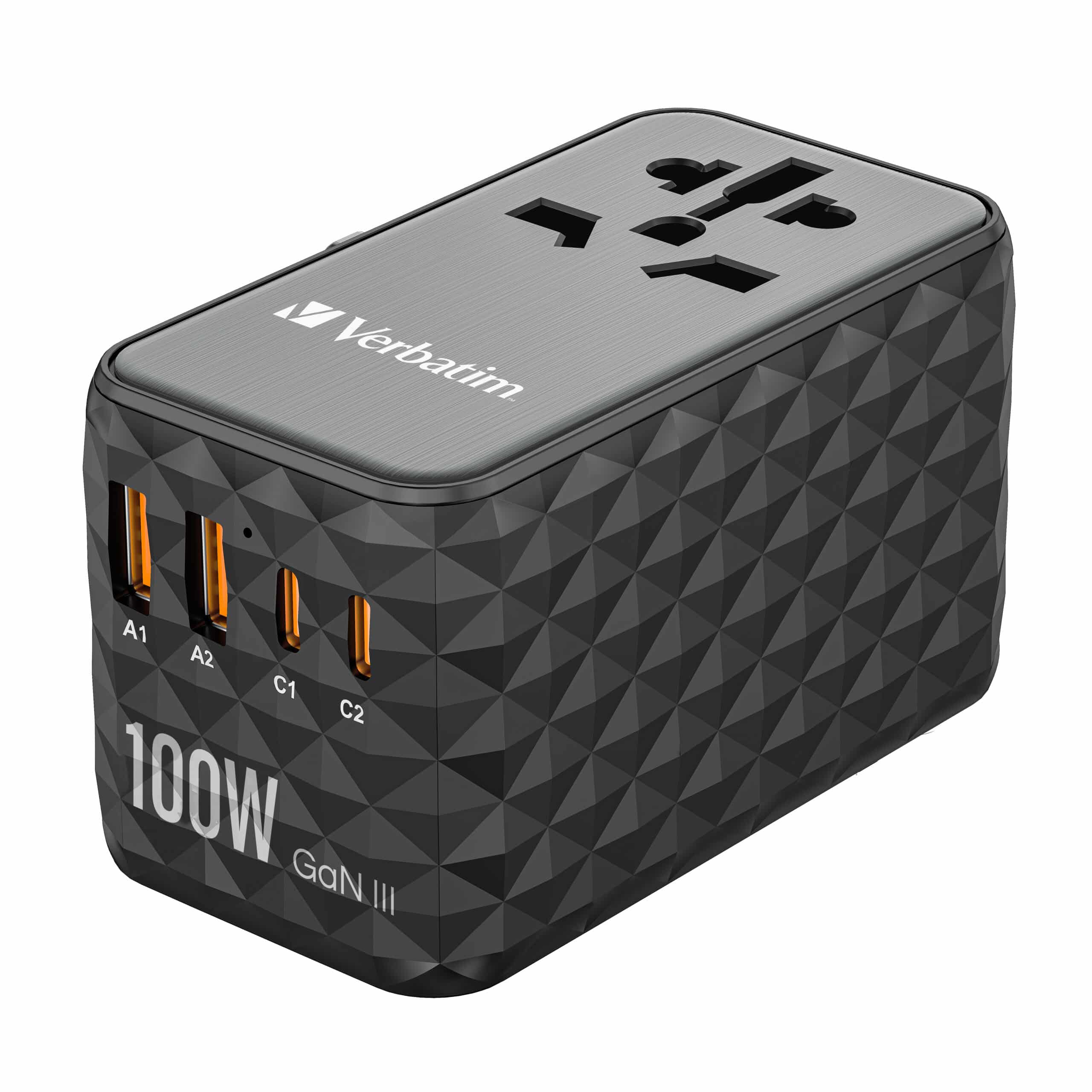 Verbatim UTA-06 100W GaN III universele reisadapter Met 2 x USB-C PD & QC 4+ & 2 x USB-A QC 3.0 poorten - Afbeelding 7