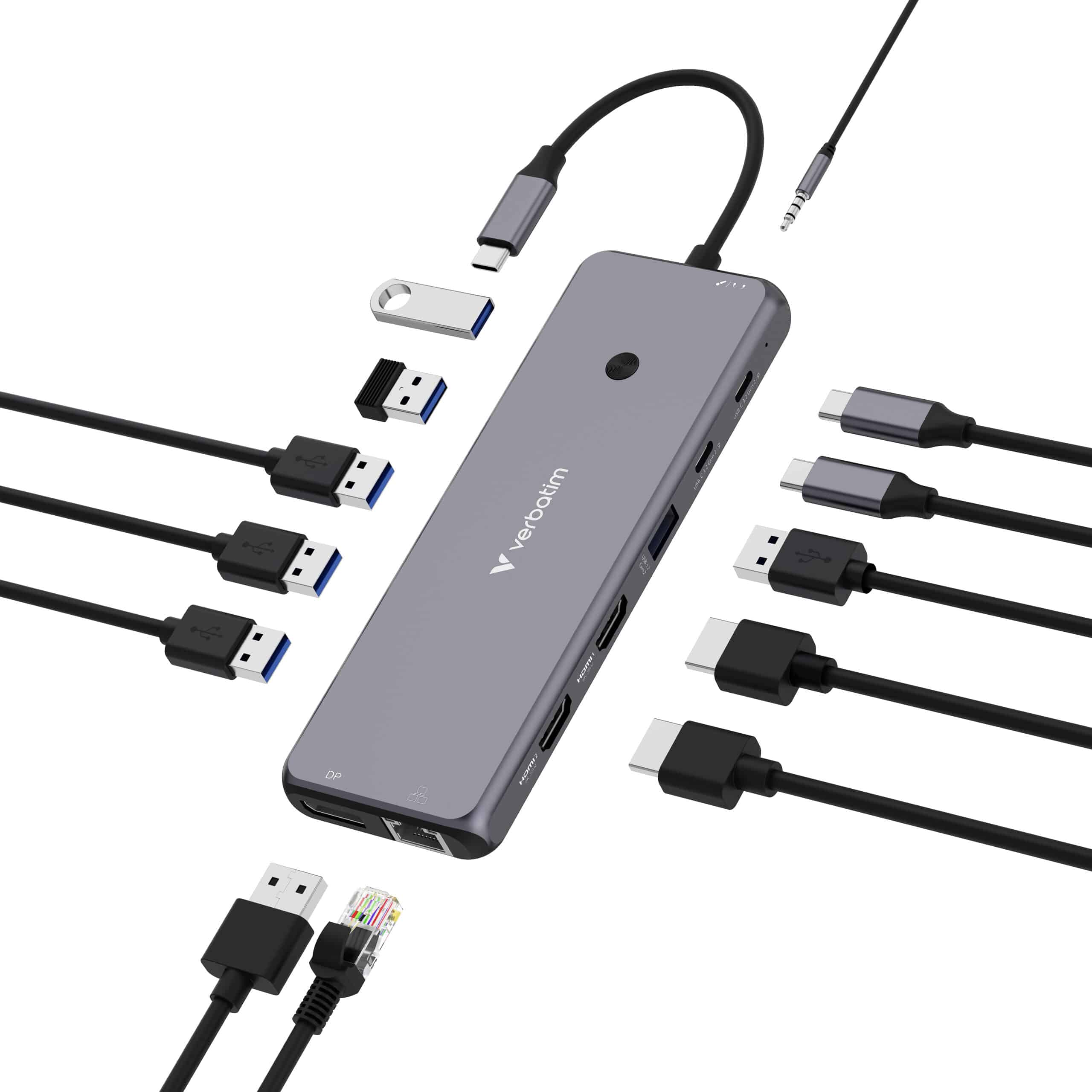 Verbatim USB-C Pro multipoort-hub CMH-13: 13 poorten