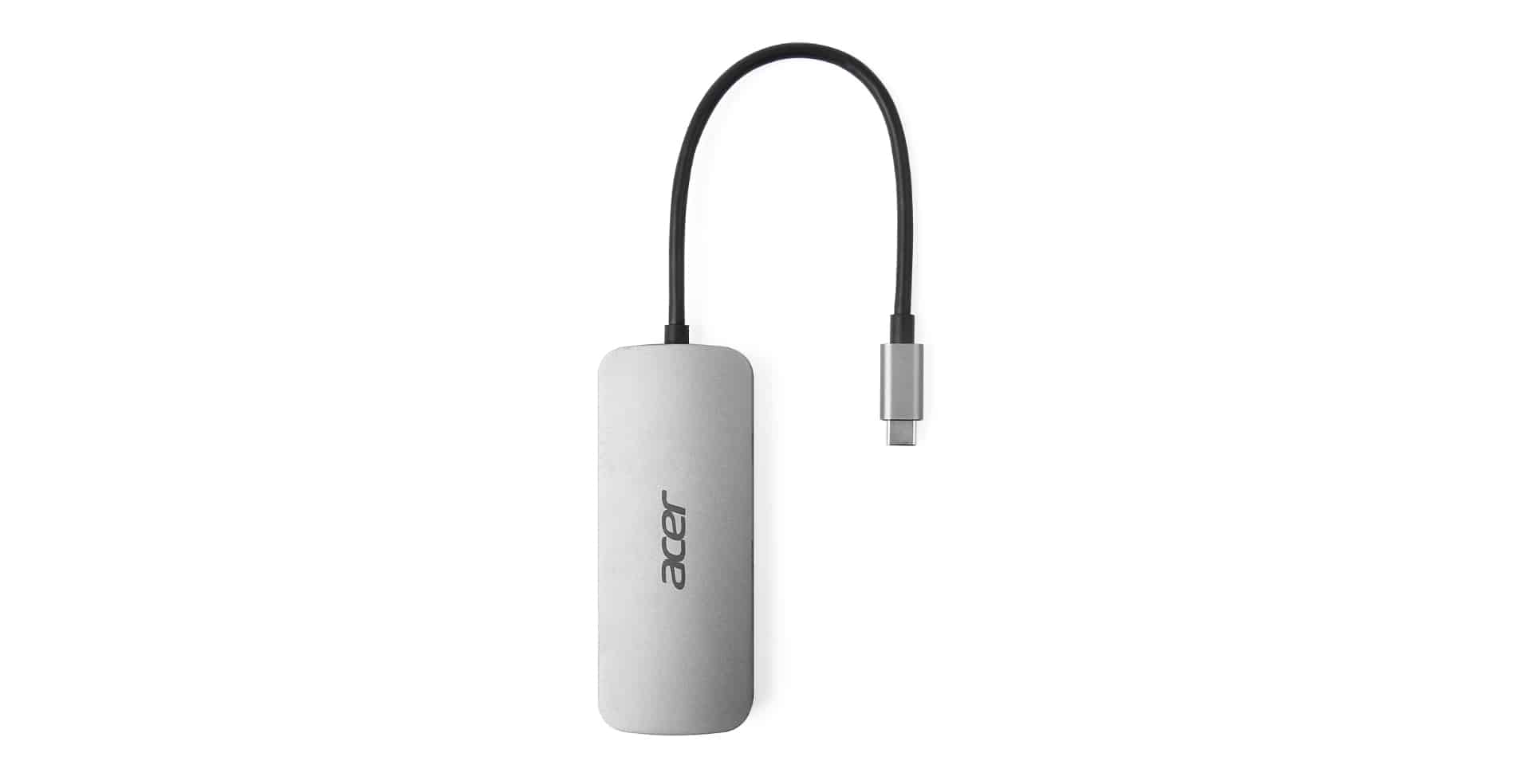 Acer 7in1 Type C Dongle Bedraad USB 3.2 Gen 1 (3.1 Gen 1) Type-C Zilver