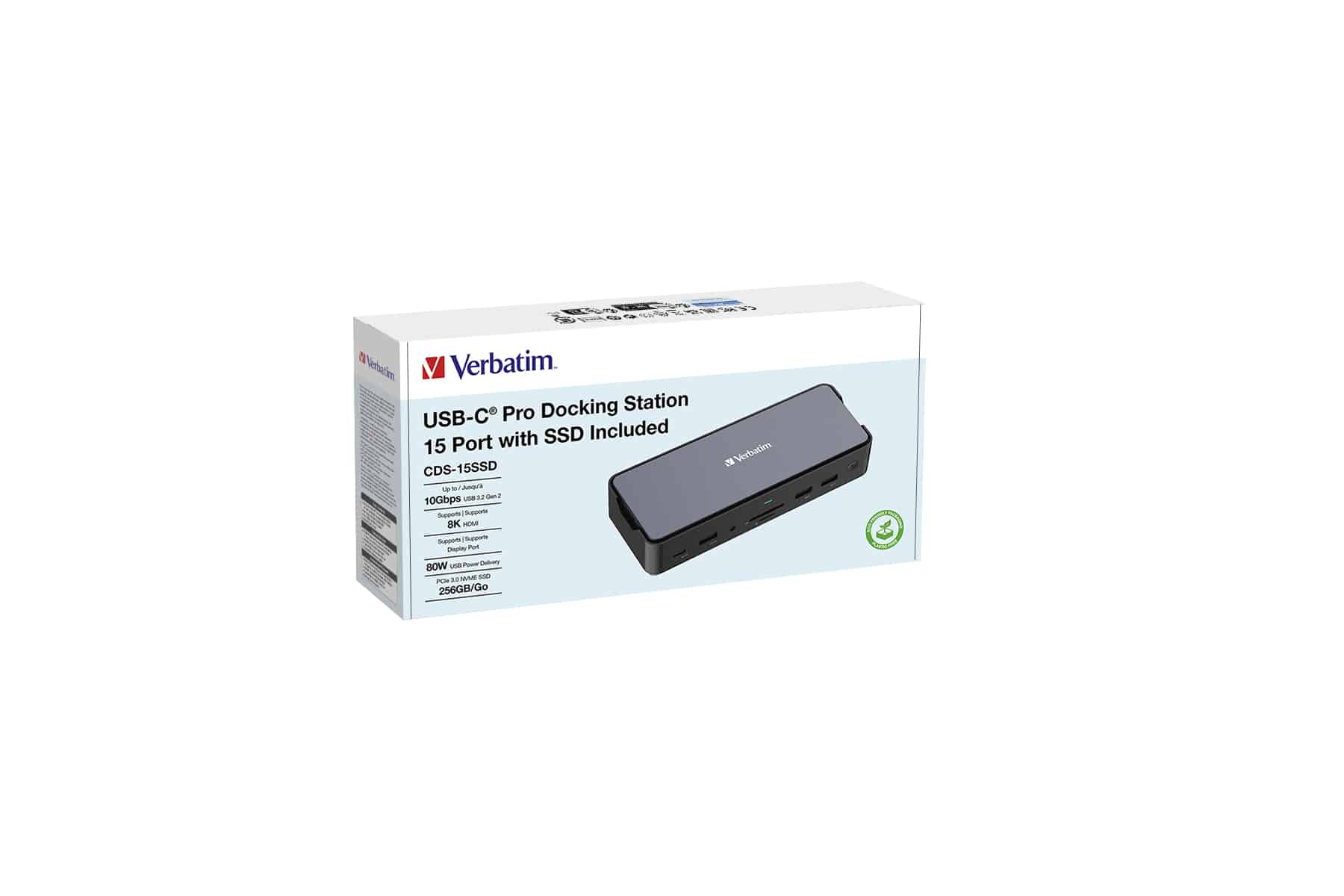 Verbatim USB-C Pro docking station CDS-15SSD: 15 poorten met SSD - Afbeelding 4