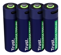 Trust USB-C Oplaadbare AA Batterijen 4-pack - Oplaadbare AA batterijen – USB-C oplaadbaar – 4 stuks – Blauw - Afbeelding 2