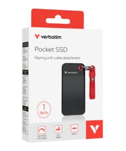 Verbatim Pocket SSD 1 TB USB Type-C 3.2 Gen 2 (3.1 Gen 2) Zwart, Rood - Afbeelding 2