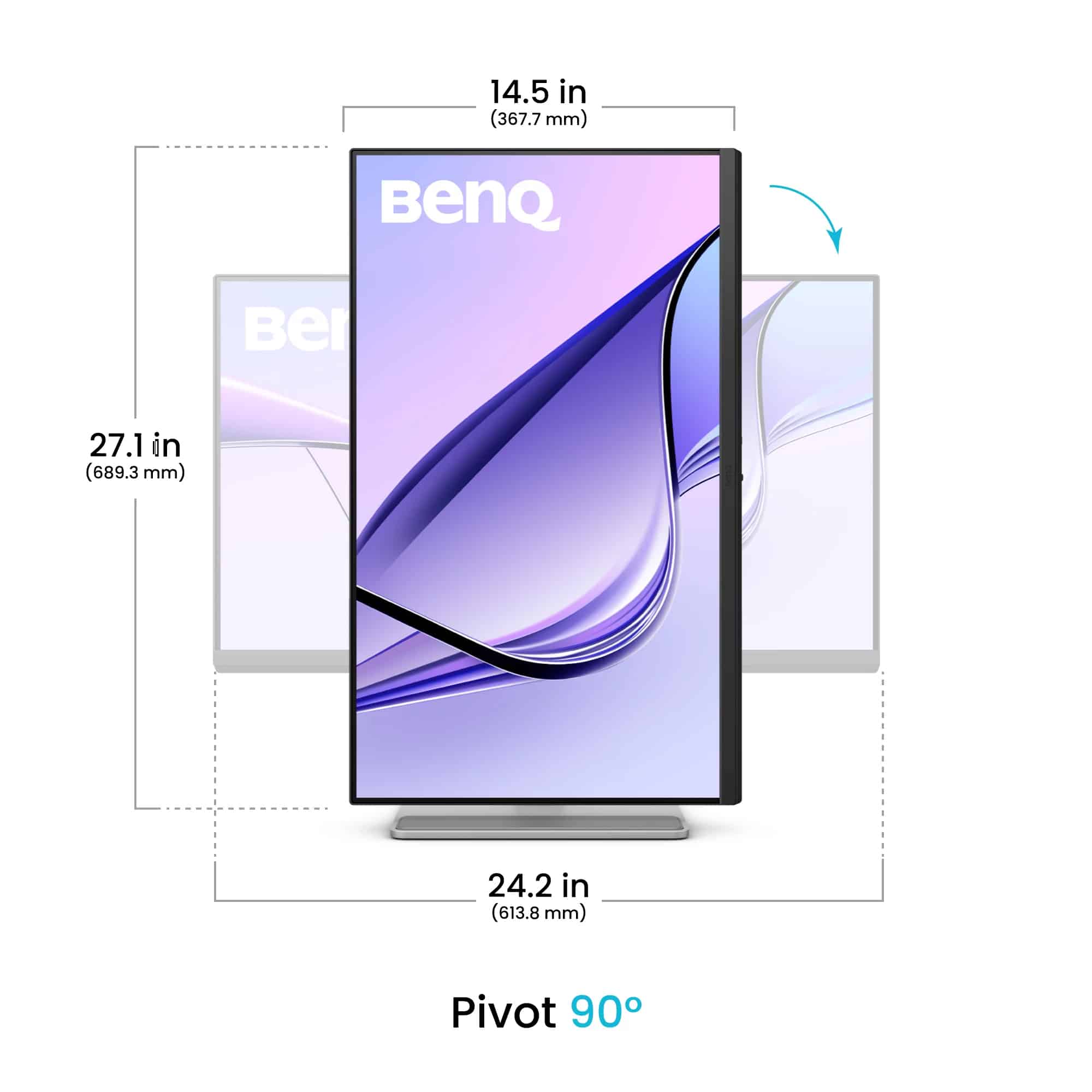 BenQ MA270UP computer monitor 68,6 cm (27") 3840 x 2160 Pixels 4K Ultra HD Wit - Afbeelding 5