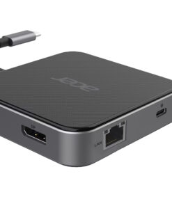 Acer 7-in-1 USB 4 Dongle Bedraad USB4 Zwart, Zilver