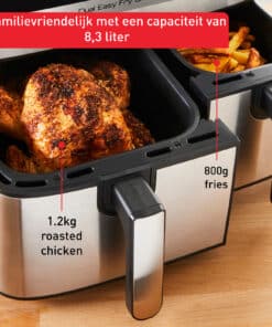 Tefal Dual Easy Fry & Grill Easy Fry & Grill Dual EY905D air fryer met dubbele lades - 8 programma's - 5,2 L + 3,1 L - Afbeelding 2