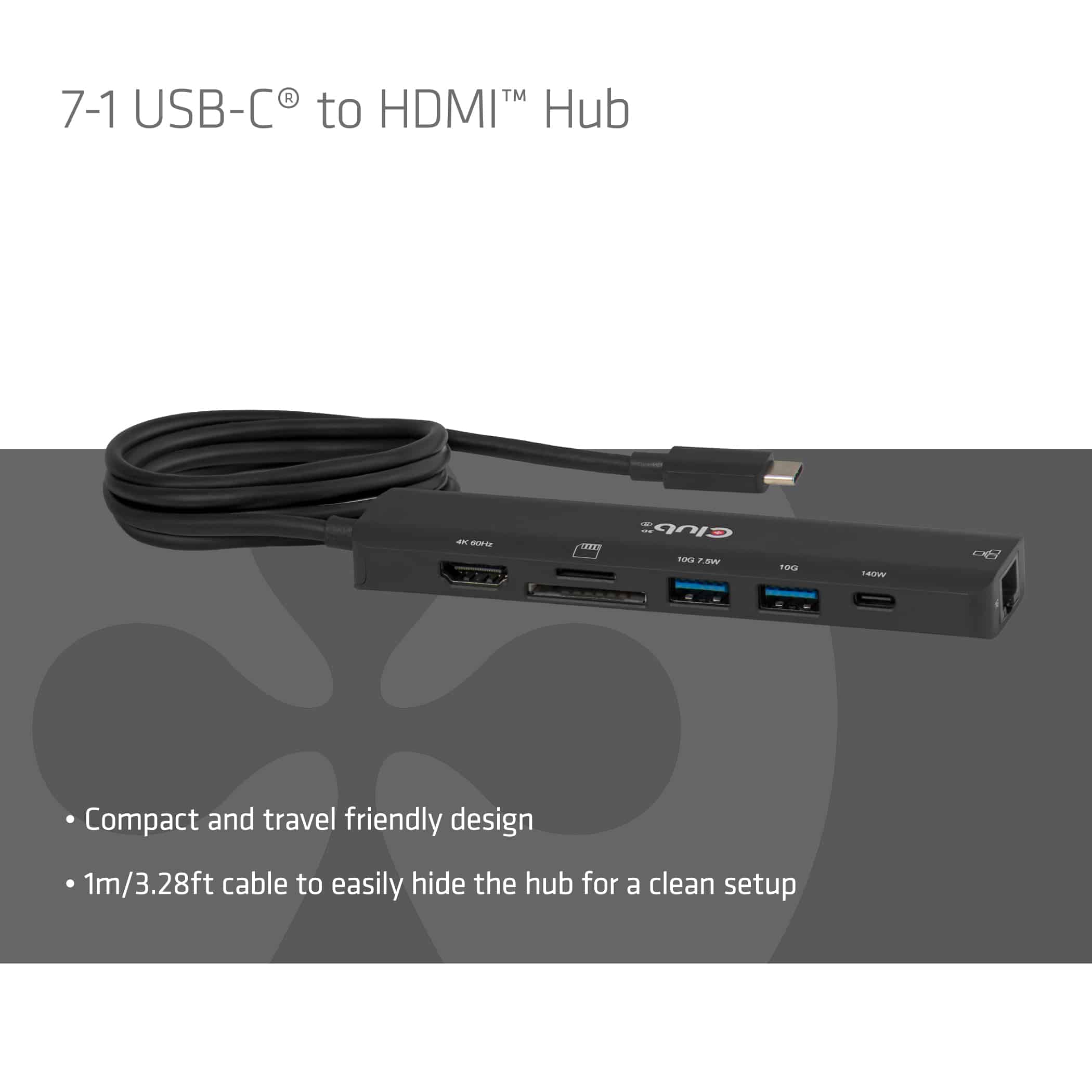CLUB3D 7-1 USB-C® naar HDMI™-hub - Afbeelding 2