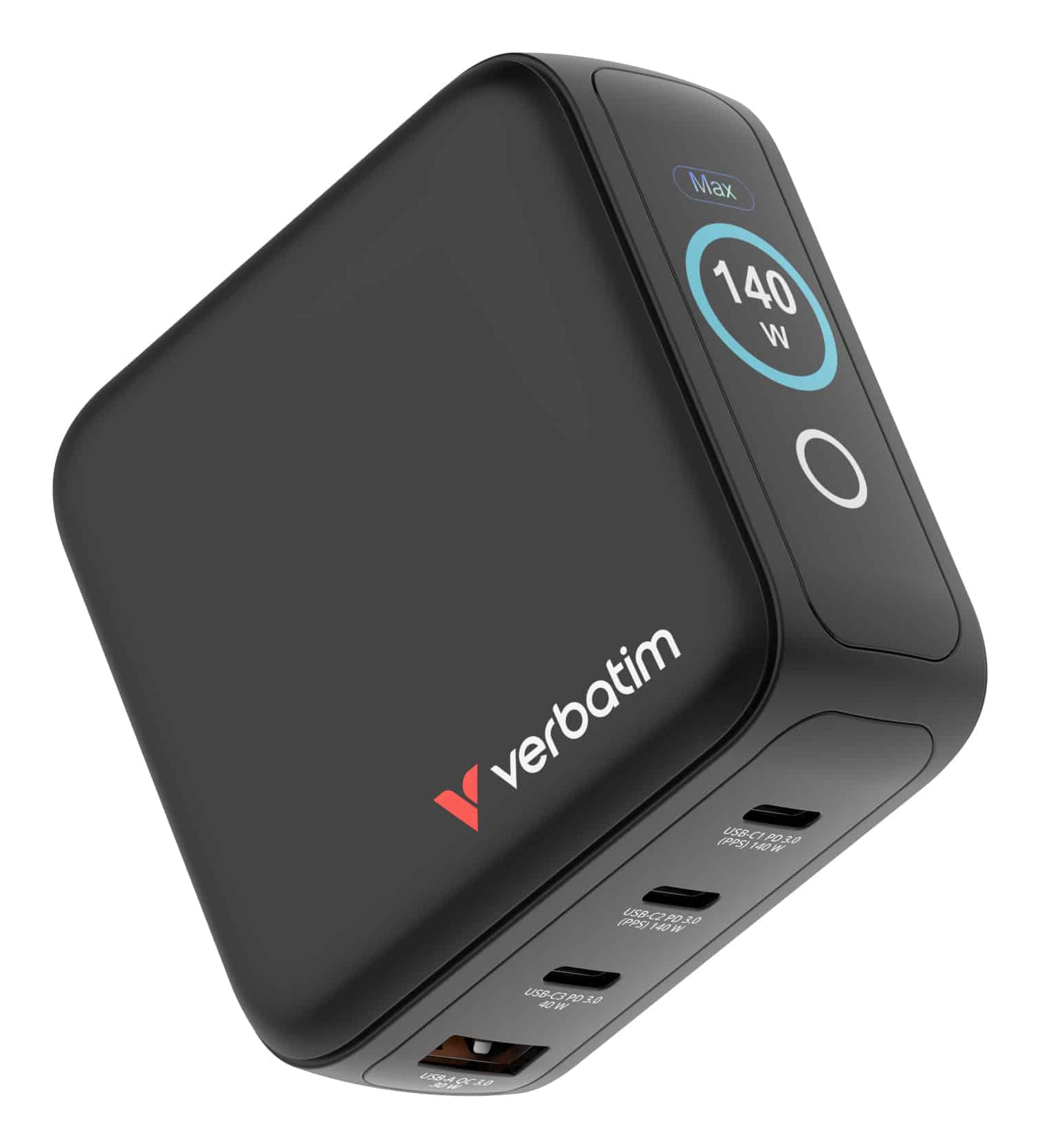 Verbatim Mini GaN Oplader 140W met display - Afbeelding 2