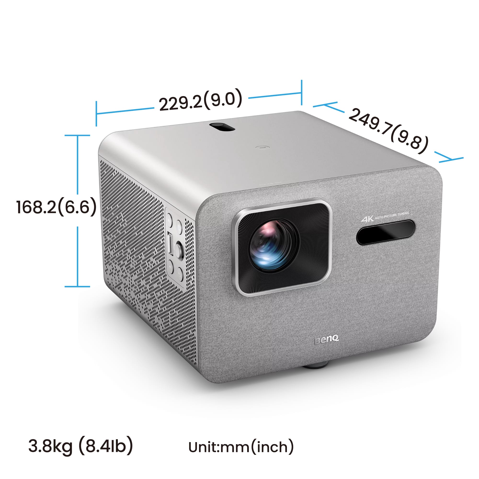 BenQ TK705STi Projector met korte projectieafstand 3000 ANSI lumens DLP UHD 4K (3840x2160) Grijs - Afbeelding 3