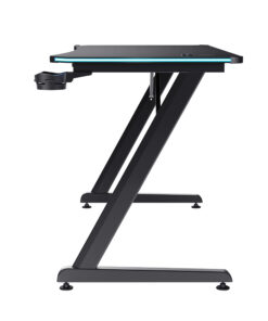 Trust GXT 709 Luminus Gaming Bureau - Gaming bureau – Geïntegreerde RGB-verlichting – Maximale belasting 150 kg – Zwart - Afbeelding 5