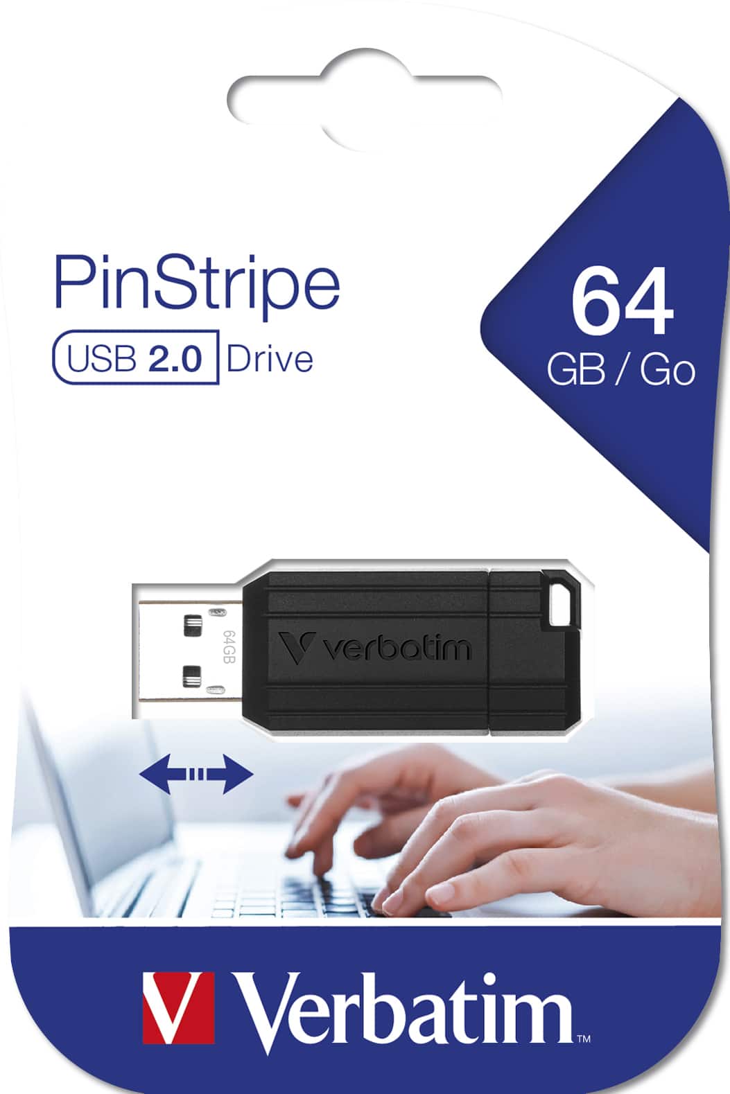 Verbatim PinStripe - USB-Stick64 GB - Zwart - Afbeelding 3