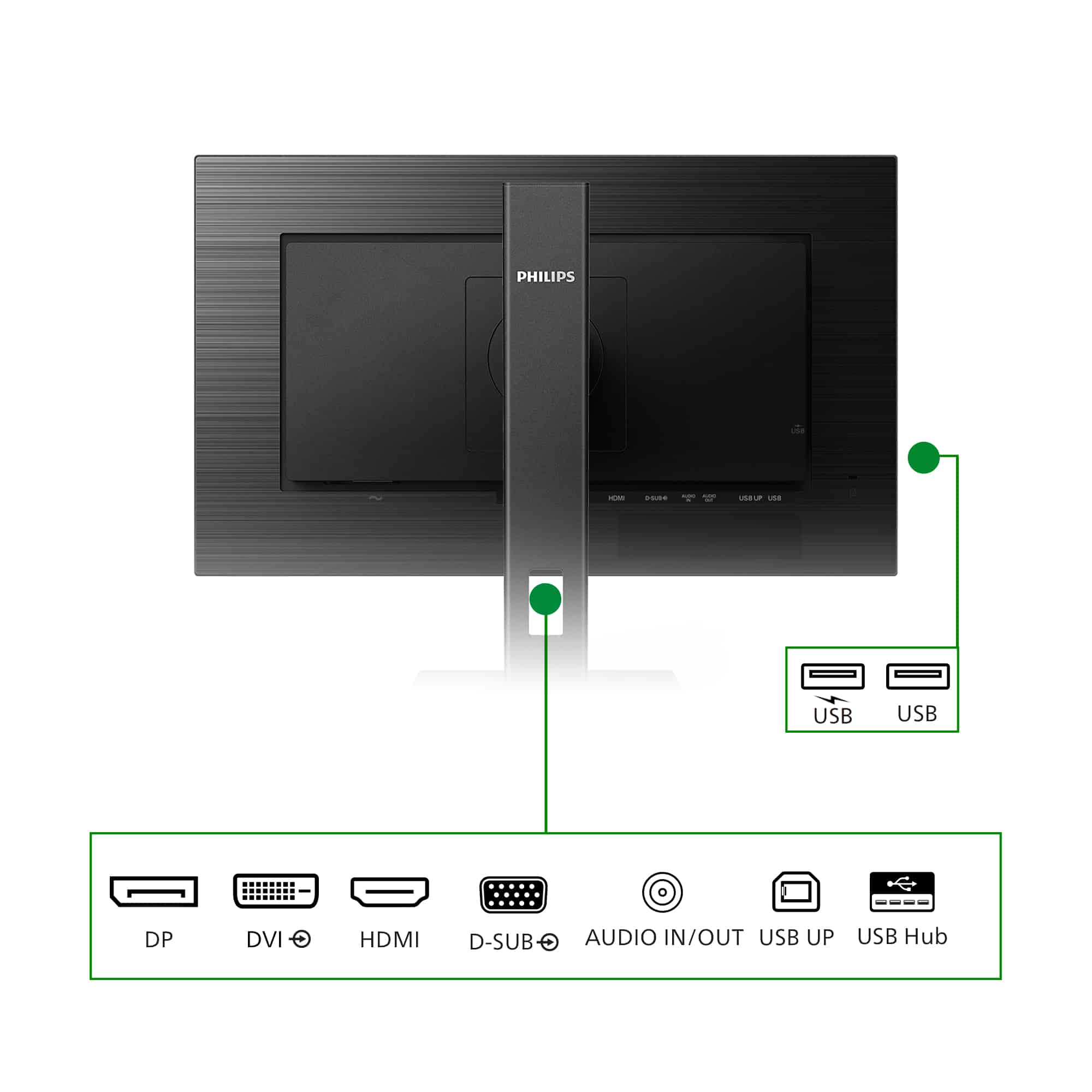 Philips 242B1G/00 computer monitor 60,5 cm (23.8") 1920 x 1080 Pixels Full HD LED Zwart - Afbeelding 4