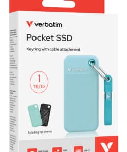 Verbatim Pocket SSD - Zomereditie Polar Blue met 2 rubberen hoezen (Zwart & Polar Blue) - 1TB - Afbeelding 4